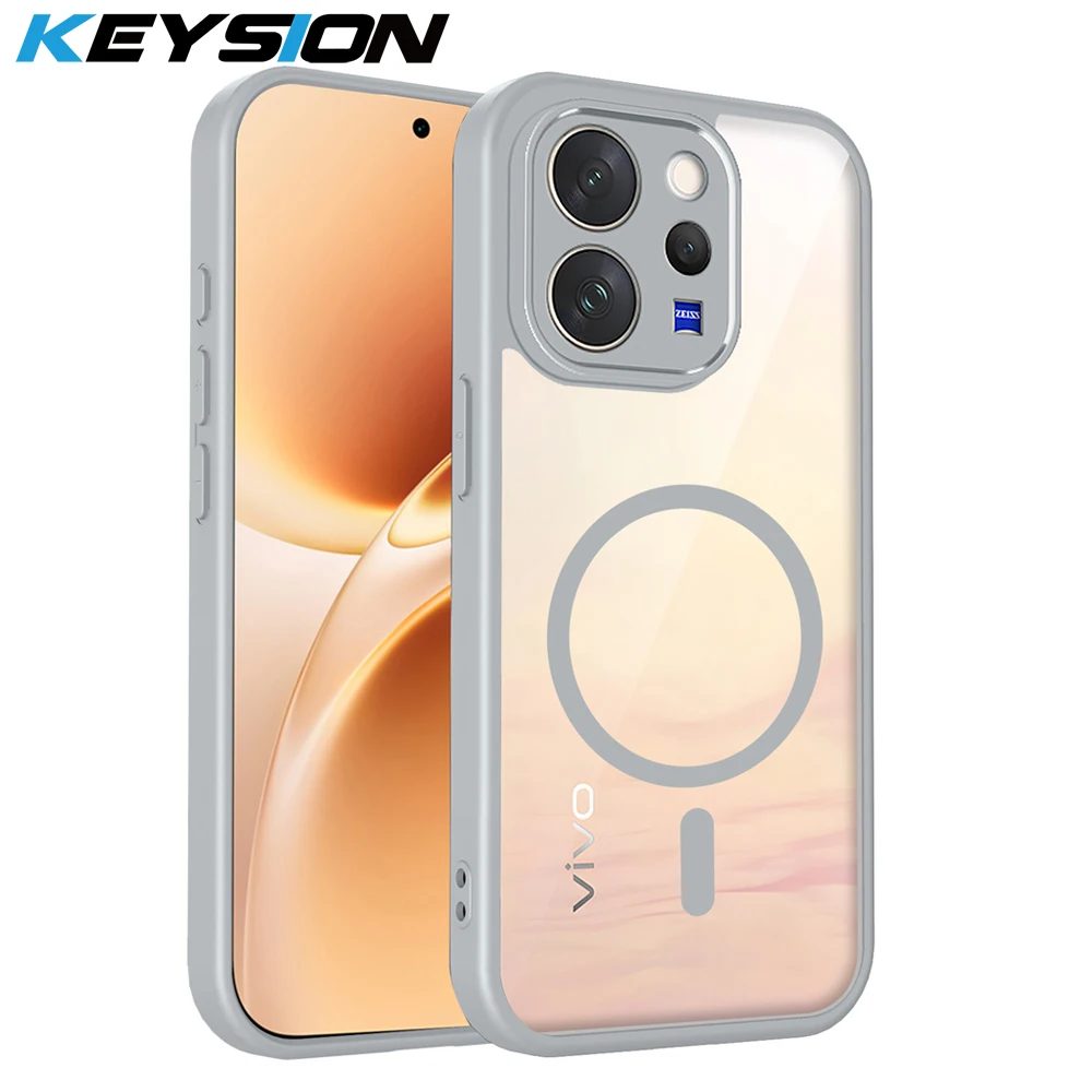KEYSION Transparent Magnetic Phone Case for VIVO V70 5G Soft Silicone+PC Simple HD Clear Shockproof Back Cover for VIVO V70
KEYSION Transparent Magnetic Phone Case for VIVO V70 5G Soft Silicone+PC Simple HD Clear Shockproof Back Cover for VIVO V70