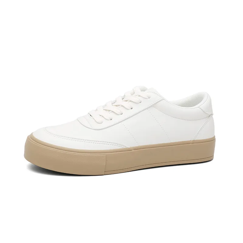 Women Pu Leather Sneakers Round Toe Flats Mixed Colors Sewing Ladies Fashion Lace-up Shoes Spring Autumn White 2024 New
Women Pu Leather Sneakers Round Toe Flats Mixed Colors Sewing Ladies Fashion Lace-up Shoes Spring Autumn White 2024 New