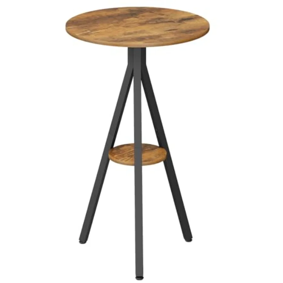 Bar Table, 2-Tier Round Pub Table, Counter Height Cocktail Table for Small Spaces, Dining Room, Cafe, Pub, Rustic Brown and Bla
Bar Table, 2-Tier Round Pub Table, Counter Height Cocktail Table for Small Spaces, Dining Room, Cafe, Pub, Rustic Brown and Bla