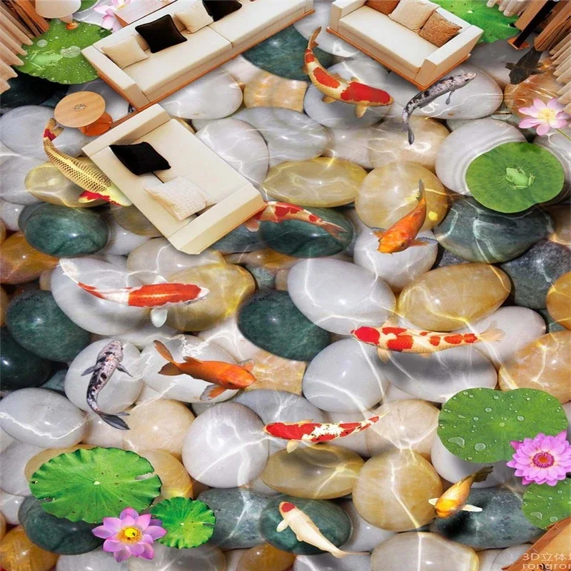 beibehang Самоклеящиеся 3D-обои из ПВХ с рисунком лотоса и карпов, нескользящие, для пола и стен, для отелей и ванных комнат
beibehang Самоклеящиеся 3D-обои из ПВХ с рисунком лотоса и карпов, нескользящие, для пола и стен, для отелей и ванных комнат