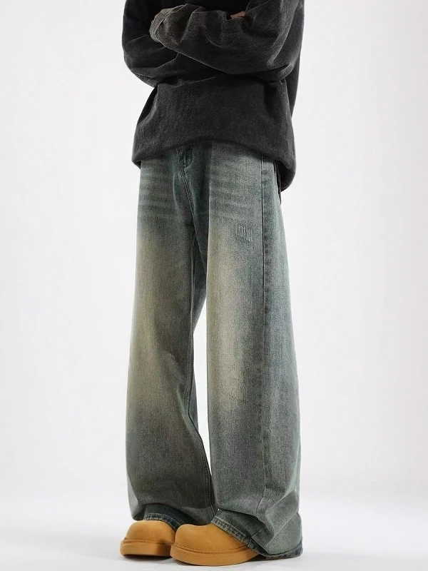 Retro American Waed Men's Jeans Straight Loose Winter Faion Brand Trousers Wear Resistant Wide Leg Long Pants
Retro American Waed Men's Jeans Straight Loose Winter Faion Brand Trousers Wear Resistant Wide Leg Long Pants