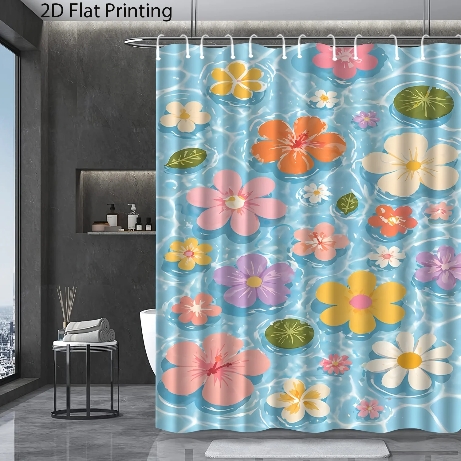 Decorative Lotus Flower Print Shower Curtain Waterproof Tropical Pond Bathroom Liner 180x200cm Watercolor Design Art Decor
Decorative Lotus Flower Print Shower Curtain Waterproof Tropical Pond Bathroom Liner 180x200cm Watercolor Design Art Decor