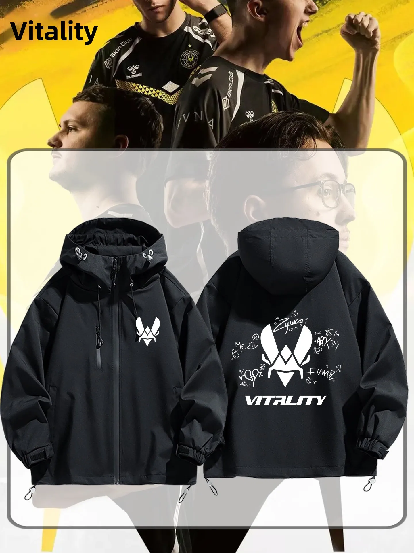 ZywOo Signed Vitali T Bee Jaet Men's Casual Sle Polyester Fiber Coat All-Match Jaet Loose Fit with Hood Zipper Clo...
ZywOo Signed Vitali T Bee Jaet Men's Casual Sle Polyester Fiber Coat All-Match Jaet Loose Fit with Hood Zipper Clo...