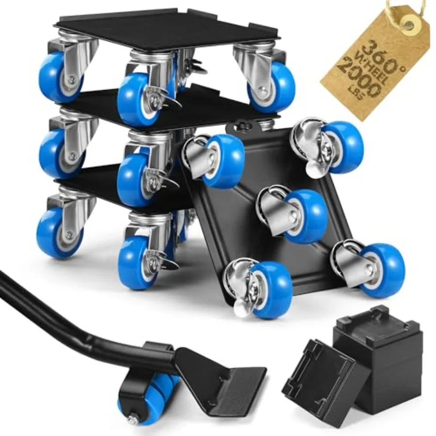 Heavy Duty Furniture Moving Tool Set Supports up to 2000 Pounds 5 Wheel Metal Furniture Mover Furniture Dolly Appliance Furnitu
Heavy Duty Furniture Moving Tool Set Supports up to 2000 Pounds 5 Wheel Metal Furniture Mover Furniture Dolly Appliance Furnitu