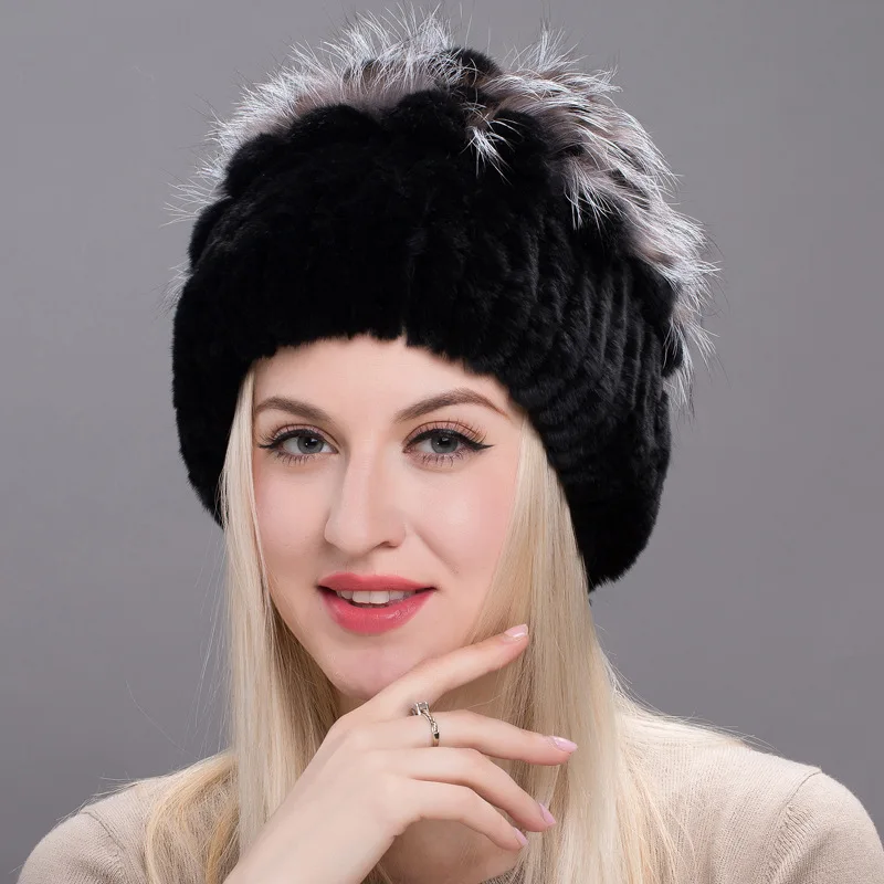 Rex Rabbit Hair Knitted Fur Hat Women's Warm Real Fox Hair Knitted Ear Protection Hat
Rex Rabbit Hair Knitted Fur Hat Women's Warm Real Fox Hair Knitted Ear Protection Hat