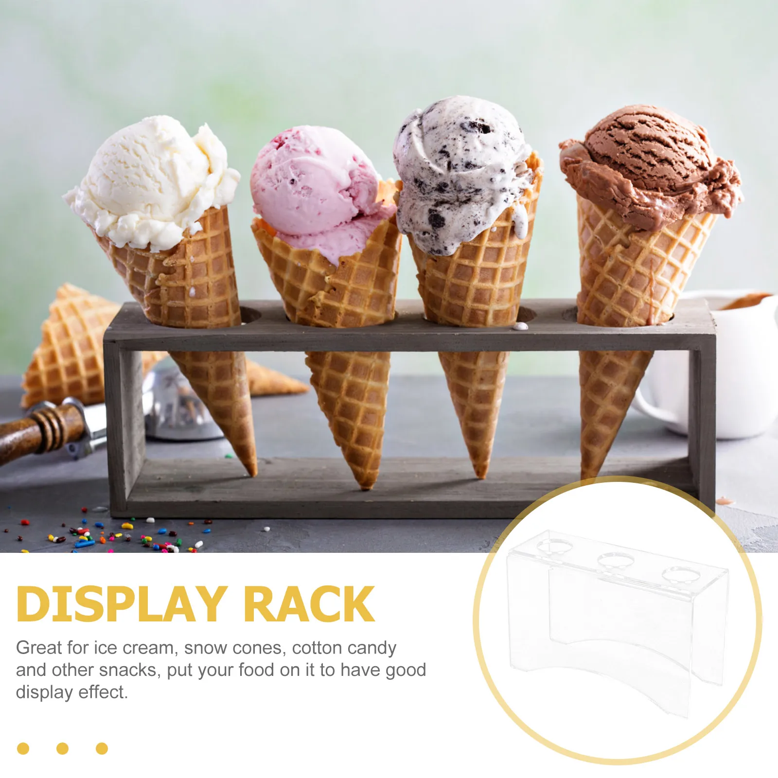 Cone Display Stand Everyday Dessert Ice Cream Holder Egg Roll Party Favors Acrylic
Cone Display Stand Everyday Dessert Ice Cream Holder Egg Roll Party Favors Acrylic