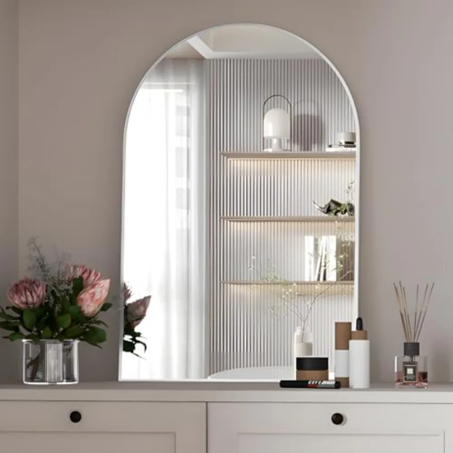 Arched Wall Mirror for Bathroom, 20"x30" Arched Mirror Wall Mounted Mirror with Metal Frame, Sliver Vanity Mirror Decor for Man
Arched Wall Mirror for Bathroom, 20"x30" Arched Mirror Wall Mounted Mirror with Metal Frame, Sliver Vanity Mirror Decor for Man