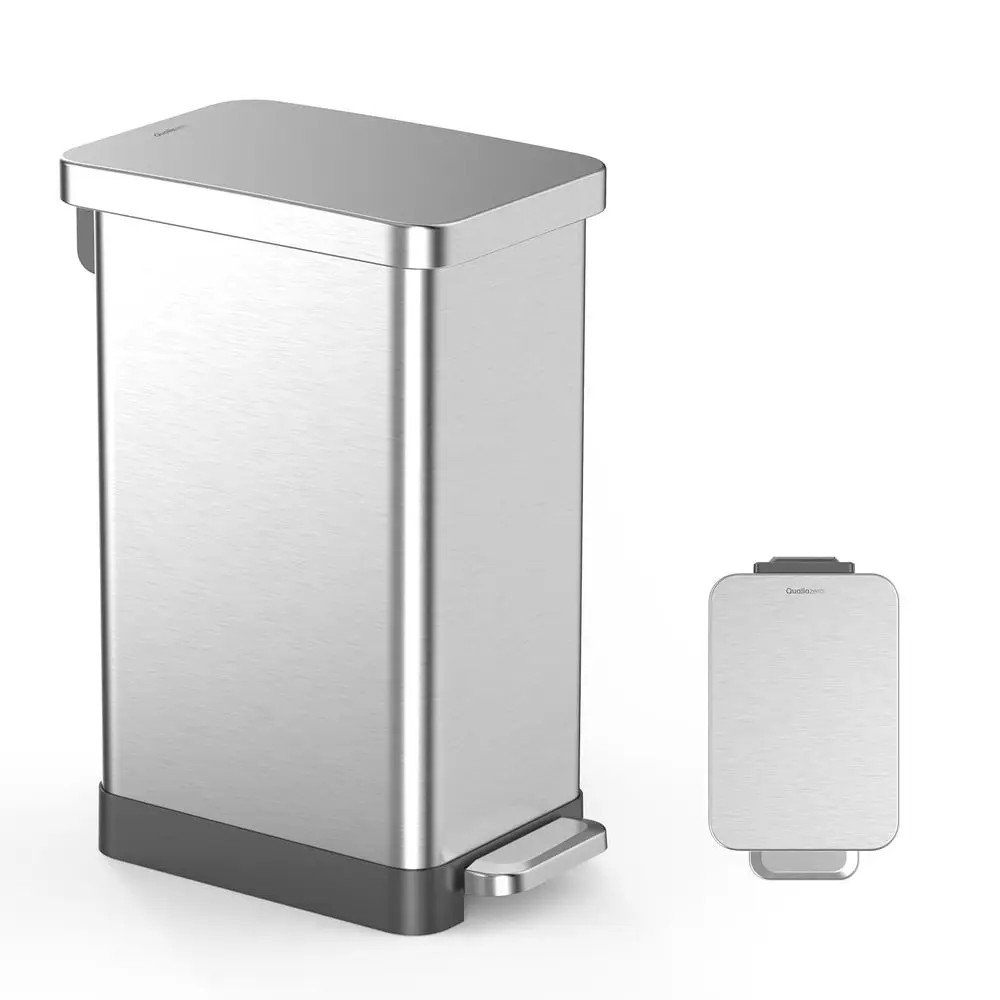 50L / 13 Gallon StainlSteel Step-On Kitchen Trash Can Sot-Close Lid, ingerprint-Resistant, Removable Liner, Slim Shape ern Desig
50L / 13 Gallon StainlSteel Step-On Kitchen Trash Can Sot-Close Lid, ingerprint-Resistant, Removable Liner, Slim Shape ern Desig