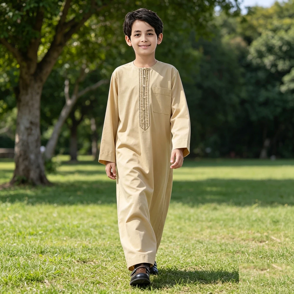Eid Muslim Kids Boys Jubba Thobe Solid Button Abaya Arabic Islamic Middle Eastern Teen Ramadan Long Sleeve Robe Daffah Clothing
Eid Muslim Kids Boys Jubba Thobe Solid Button Abaya Arabic Islamic Middle Eastern Teen Ramadan Long Sleeve Robe Daffah Clothing