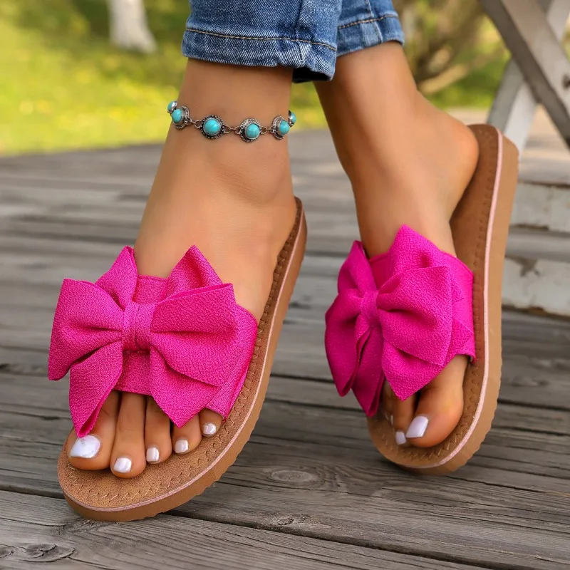 Women's Fashionable Bow-tie Designer Sandals Sexy Open-toe Low-cut Slippers New Summer Comfortable Outdoor Casual Flat Shoes
Women's Fashionable Bow-tie Designer Sandals Sexy Open-toe Low-cut Slippers New Summer Comfortable Outdoor Casual Flat Shoes