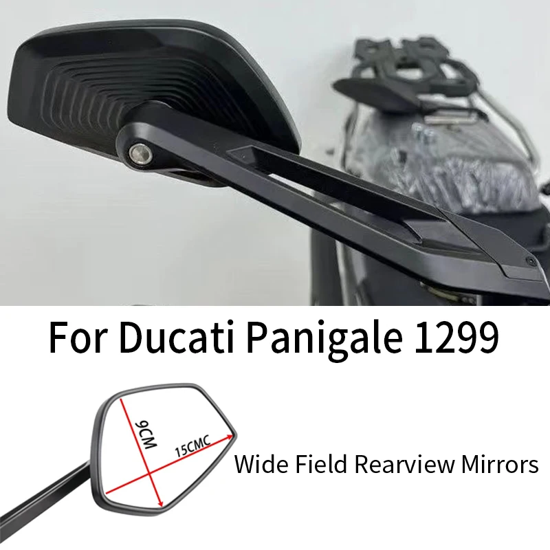 For Ducati Panigale 1299 Motorcycle Rearview Mirrors Wide Vision Aluminum Alloy Side Mirrors Anti-Shake Adjustable Casting
For Ducati Panigale 1299 Motorcycle Rearview Mirrors Wide Vision Aluminum Alloy Side Mirrors Anti-Shake Adjustable Casting