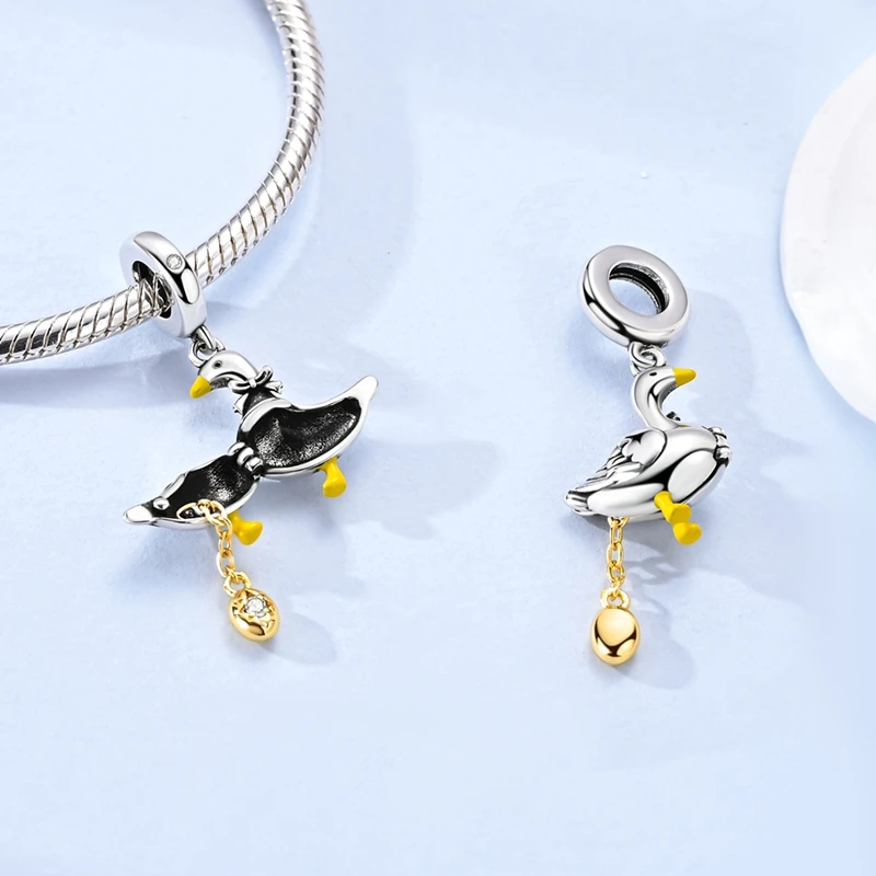 New 925 Sterling Silver Adjustable Goose Zircon Charms Pendant Fit 3mm Original Bracelet DIY Women Birthday Party Jewelry Gifts
New 925 Sterling Silver Adjustable Goose Zircon Charms Pendant Fit 3mm Original Bracelet DIY Women Birthday Party Jewelry Gifts