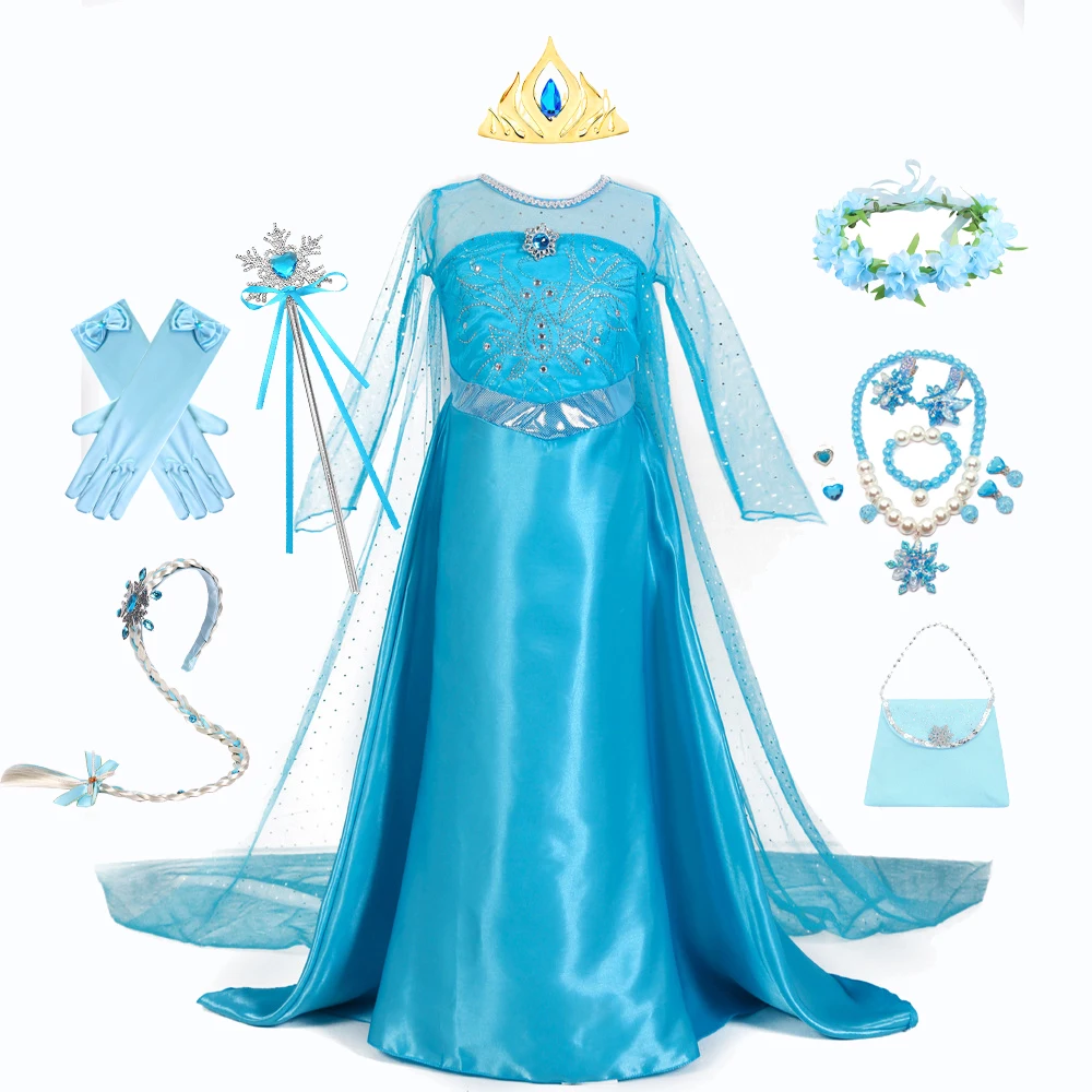Frozen Elsa Princess Girls Costume Snow Queen Dress Halloween Cosplay Kids Clothes Carnival Children Birthday Party Dress
Frozen Elsa Princess Girls Costume Snow Queen Dress Halloween Cosplay Kids Clothes Carnival Children Birthday Party Dress