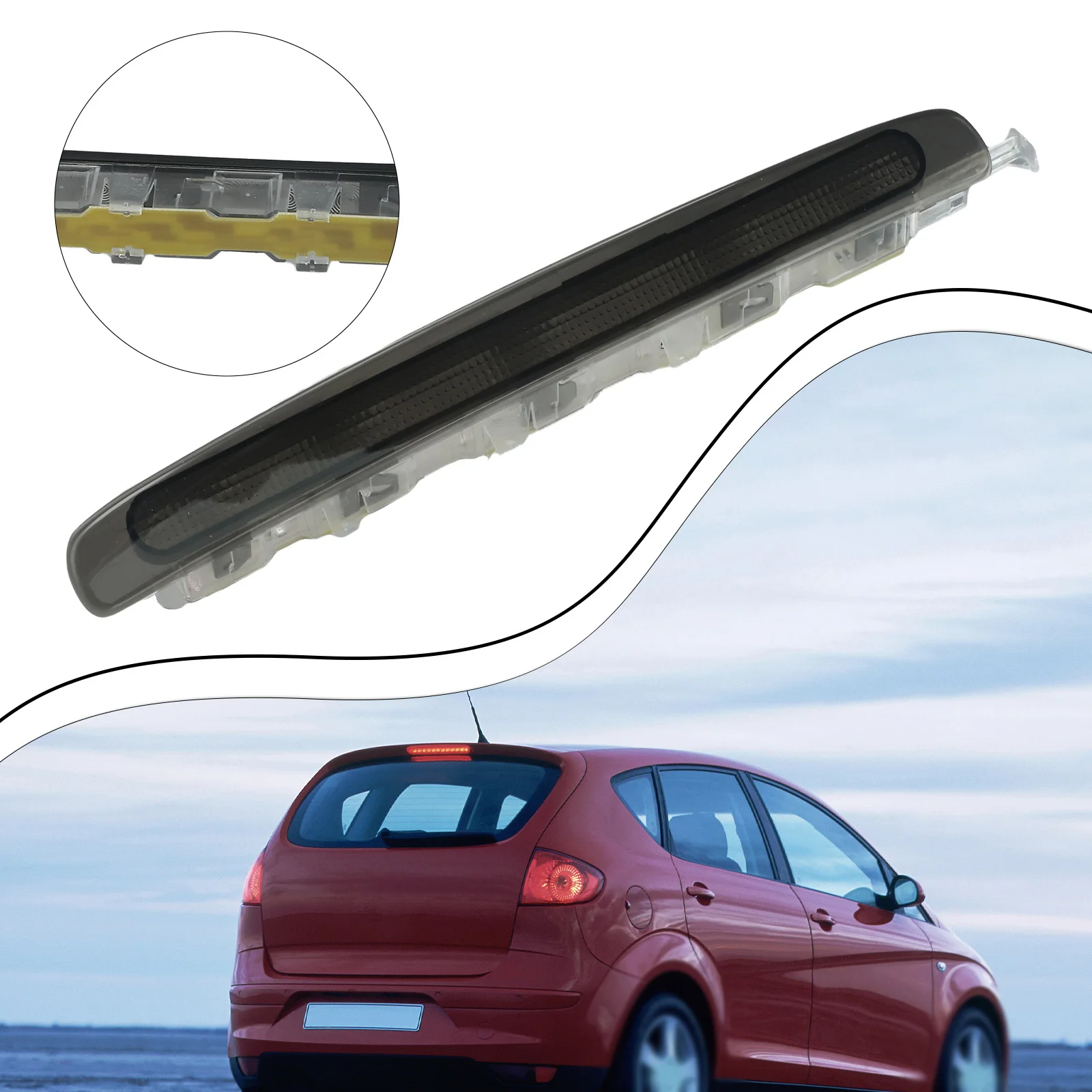 Автомобильный высокотормозной фонарь для сиденья Altea 5P8945097A, высокоуровневые тормозные фонари, задний третий стоп-сигнал, замена
Автомобильный высокотормозной фонарь для сиденья Altea 5P8945097A, высокоуровневые тормозные фонари, задний третий стоп-сигнал, замена