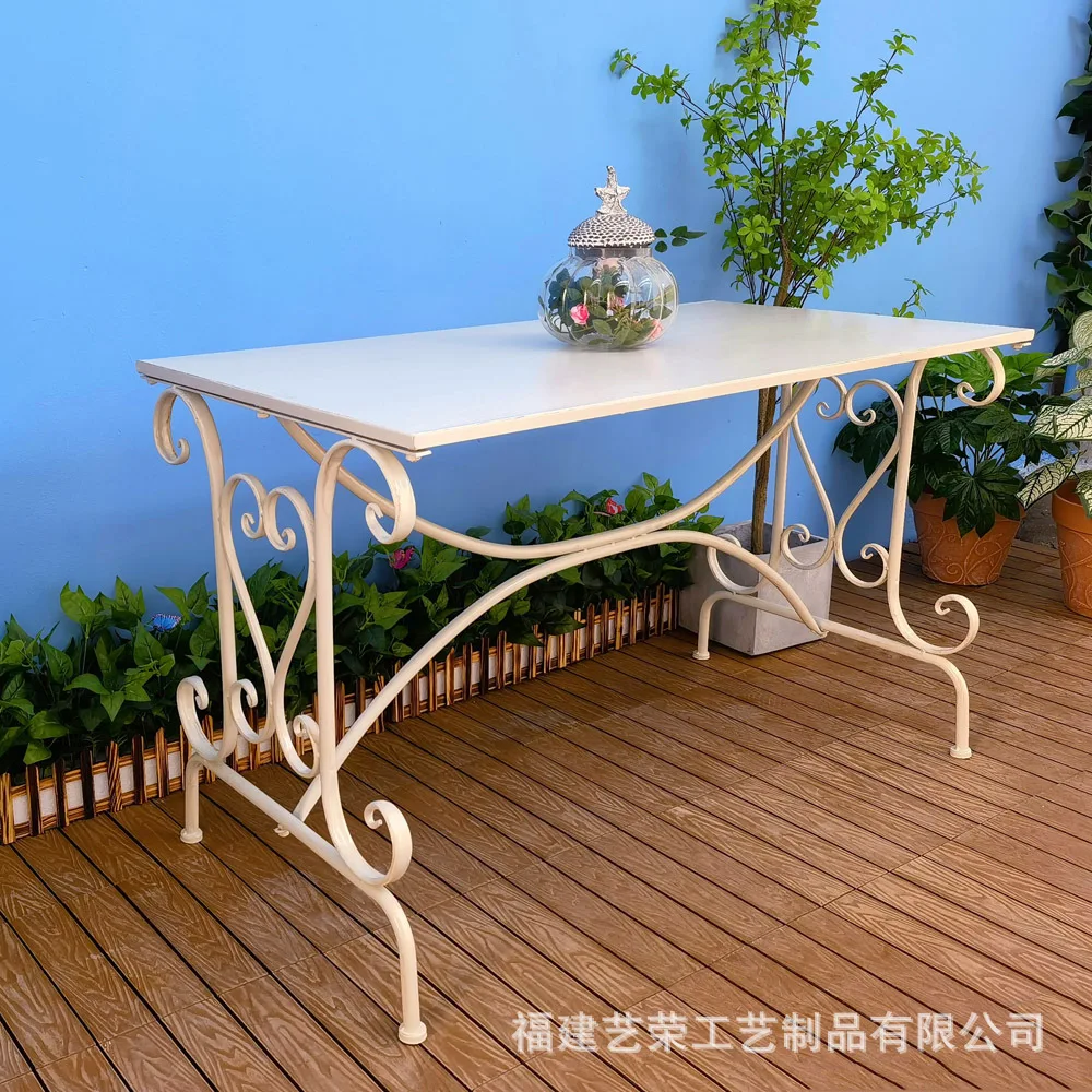 Уличные столы и стулья, скандинавский ретро-стол из кованого железа, старомодное украшение для двора, балкона, металлический длинный стол для кафе
Уличные столы и стулья, скандинавский ретро-стол из кованого железа, старомодное украшение для двора, балкона, металлический длинный стол для кафе