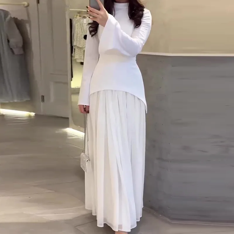 2024 Autumn New Patchwork Women's Dress Noble Elegant Fake Two Piece Dresses Contrast Fashion Clothing Long Sleeves Female Wear
2024 Autumn New Patchwork Women's Dress Noble Elegant Fake Two Piece Dresses Contrast Fashion Clothing Long Sleeves Female Wear