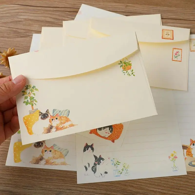 Envelopes Set with Letter Pads Kawaii Message Writing Paper Wedding Party Invitation Card Cover Letter Gift Wrap Stationery
Envelopes Set with Letter Pads Kawaii Message Writing Paper Wedding Party Invitation Card Cover Letter Gift Wrap Stationery