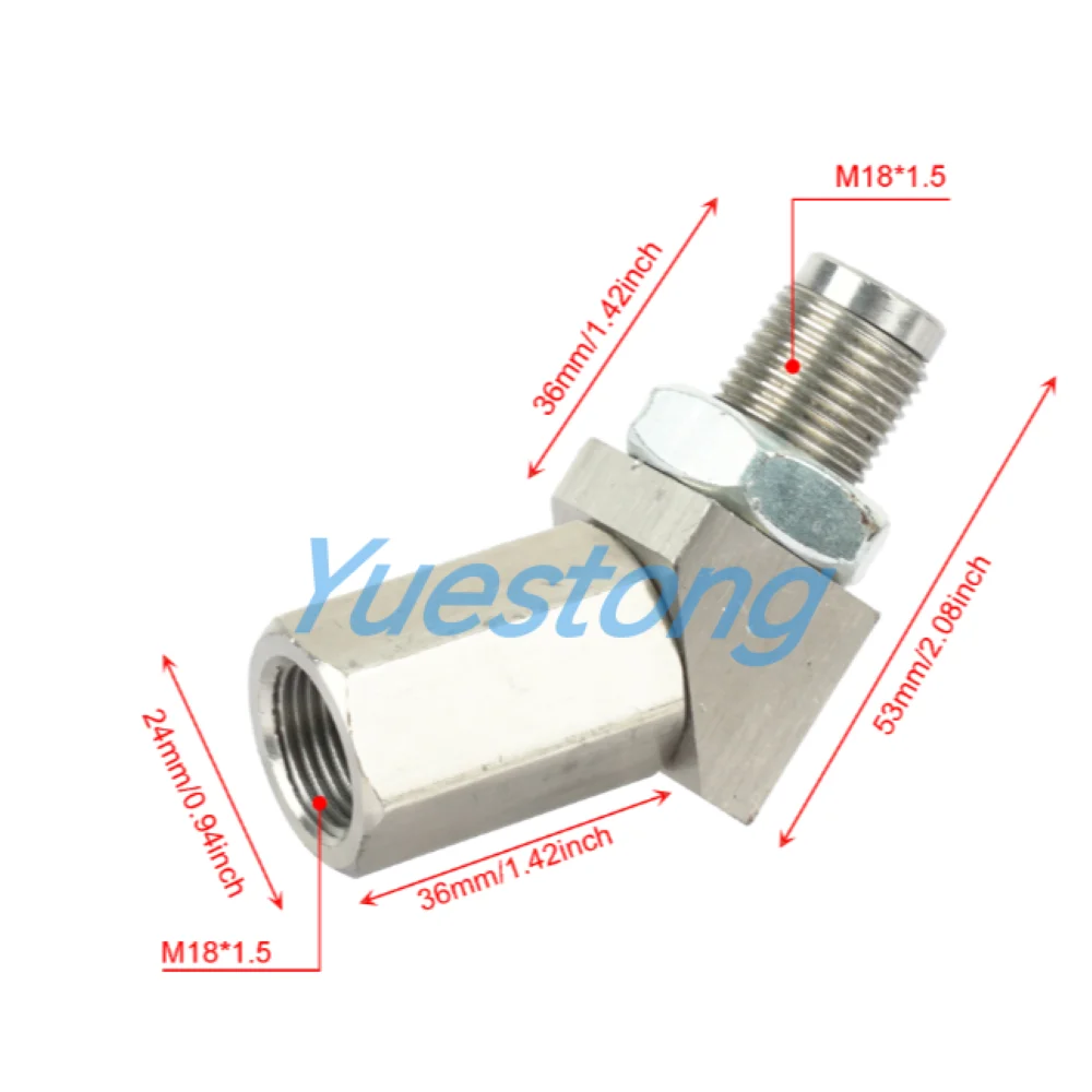 Адаптер датчика выхлопного катализатора L-типа, 45 градусов или 90 градусов, универсальный M18 * 1,5
Адаптер датчика выхлопного катализатора L-типа, 45 градусов или 90 градусов, универсальный M18 * 1,5