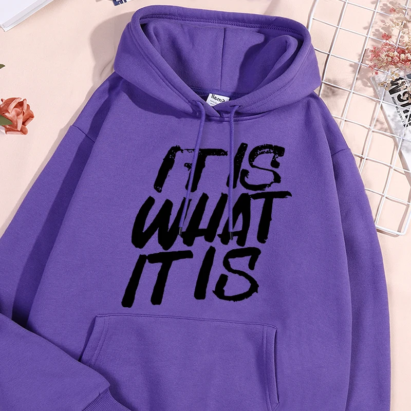 It Is What It Is Black Printing Male Tracksuit Cotton Chic Hoodies Trendy Round Neck Sportwear Oversized Stylish Pocket Clothes
It Is What It Is Black Printing Male Tracksuit Cotton Chic Hoodies Trendy Round Neck Sportwear Oversized Stylish Pocket Clothes