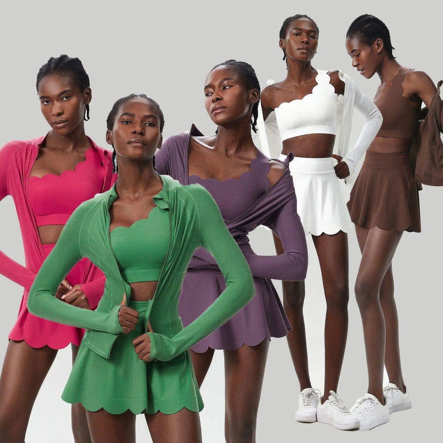 Women's Tennis Sportswear Set Fitness Yoga Outfit Three-Piece Suit Beautiful Back Zipper Jacket Wave Short Skirt Moisture-Wic...
Women's Tennis Sportswear Set Fitness Yoga Outfit Three-Piece Suit Beautiful Back Zipper Jacket Wave Short Skirt Moisture-Wic...
