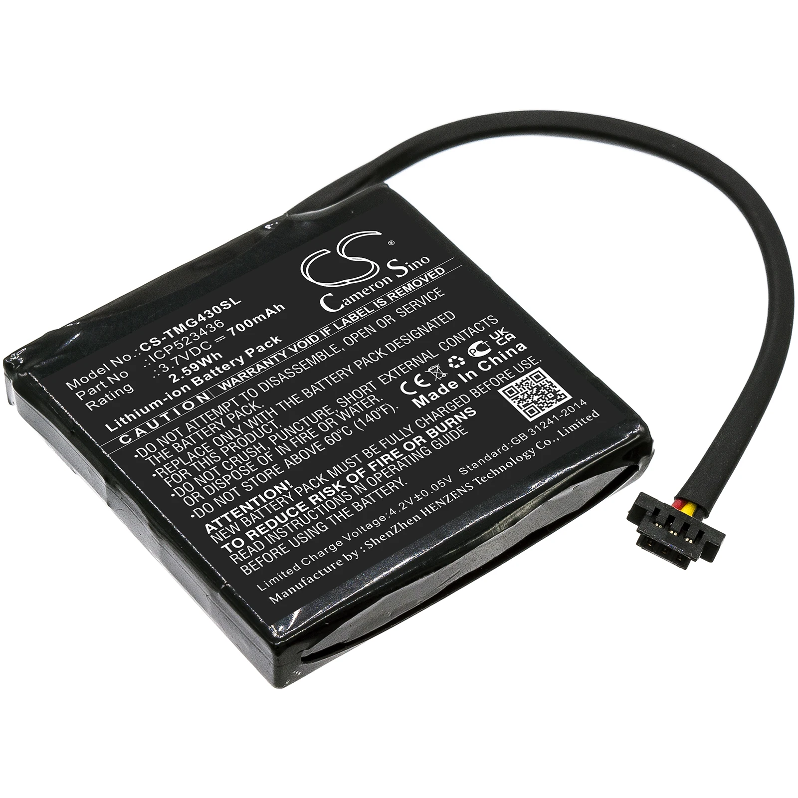 Cameron Sino 3.7V 700mAh GPS, Navigator Battery ICP523436 for TomTom Go 400 4.3" Satnav, 4FB40 +TOOL
Cameron Sino 3.7V 700mAh GPS, Navigator Battery ICP523436 for TomTom Go 400 4.3" Satnav, 4FB40 +TOOL