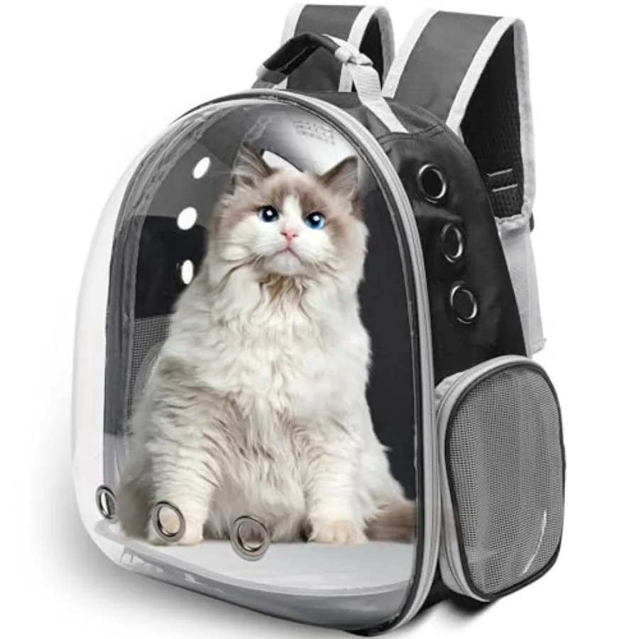 Large Cat Backpack Carrier for Travel and Hiking Transparent Pet Bubble Backpack for Cats up to 20lbs with Ventilation and Padd
Large Cat Backpack Carrier for Travel and Hiking Transparent Pet Bubble Backpack for Cats up to 20lbs with Ventilation and Padd