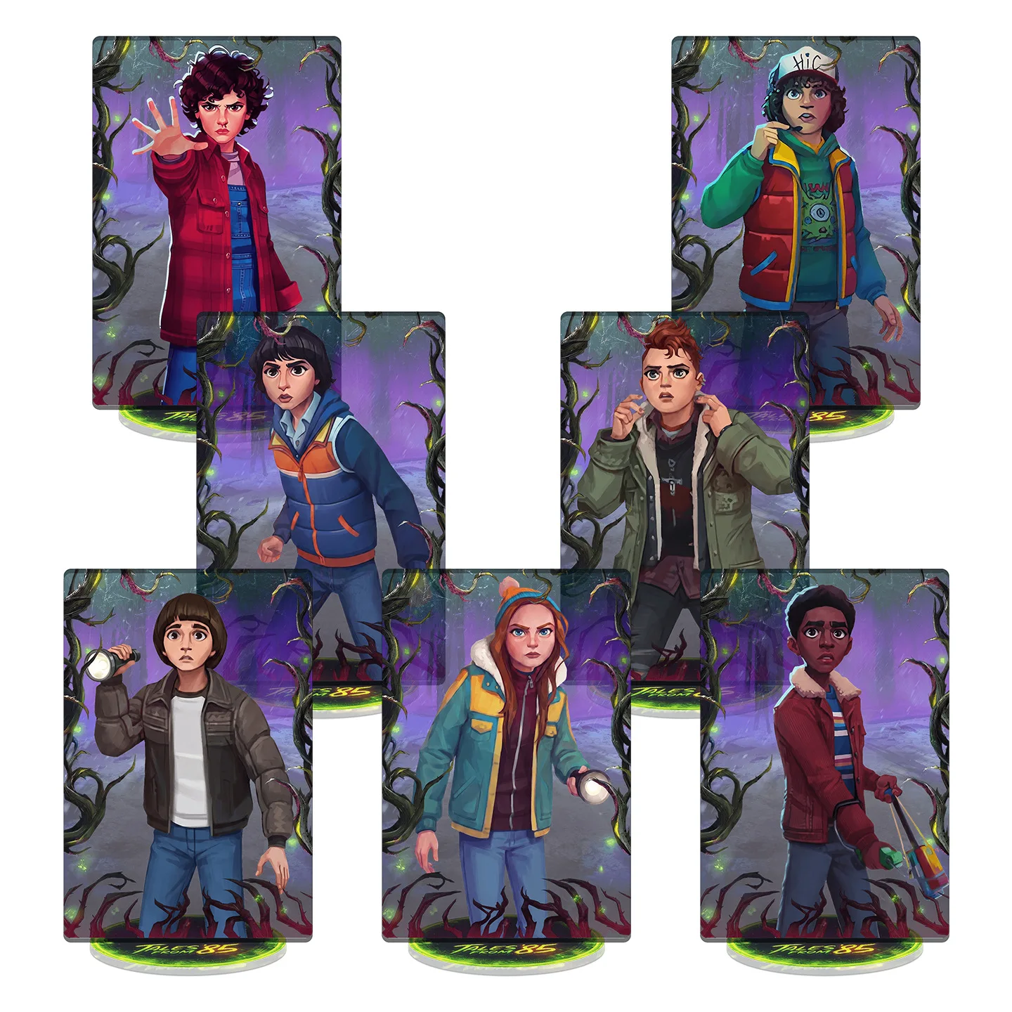 FOR Stranger Things1985 Anime Peripherals Dustin Figure Acrylic Stand Eleven Standing Plate Hopper Figure Statue Mike Cute Toys
FOR Stranger Things1985 Anime Peripherals Dustin Figure Acrylic Stand Eleven Standing Plate Hopper Figure Statue Mike Cute Toys