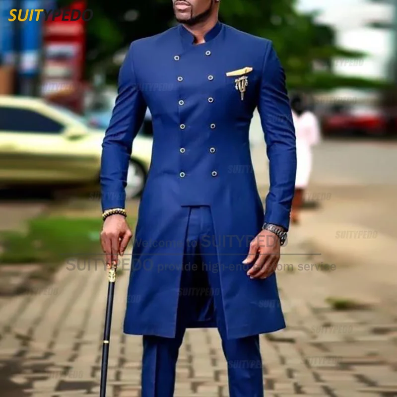 Fashion Royal Blue Suits for Men Slim Fit Arabian Suit Blazer Pants 2 Pieces Set Formal Double Breasted Indian Tuxedos for Men
Fashion Royal Blue Suits for Men Slim Fit Arabian Suit Blazer Pants 2 Pieces Set Formal Double Breasted Indian Tuxedos for Men