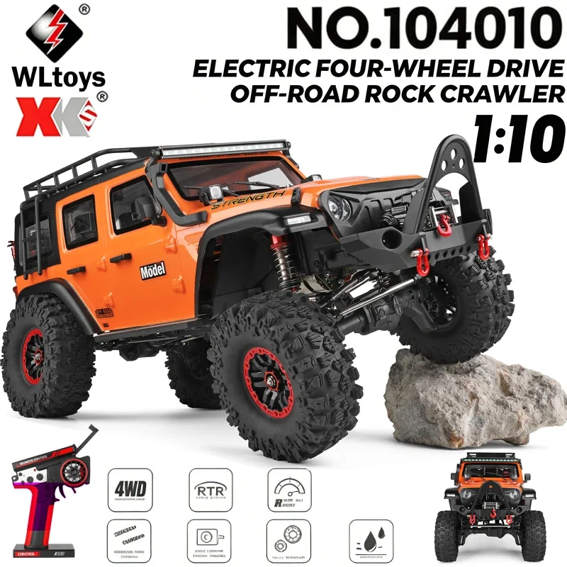 WLtoys 1/10 RC Car 104010 2.4G High-Speed 4WD 550 Motor Remote Control Off-Road Rock Crawler Toy For Kids And Adults Gift
WLtoys 1/10 RC Car 104010 2.4G High-Speed 4WD 550 Motor Remote Control Off-Road Rock Crawler Toy For Kids And Adults Gift