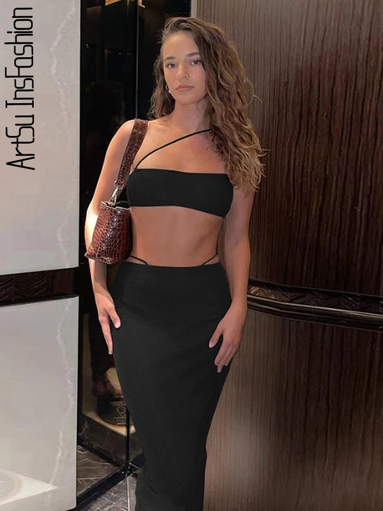 Sexy Two Piece Set Crop Top And Skirts Sets Summer 2023 Midi Bodycon Beach Outfit Club Part Women Suits Black Long Skirt Top Set
Sexy Two Piece Set Crop Top And Skirts Sets Summer 2023 Midi Bodycon Beach Outfit Club Part Women Suits Black Long Skirt Top Set