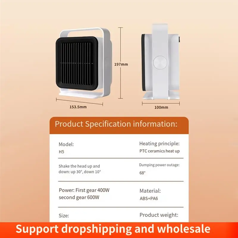 AA86 Space Heater, Mini Electric Heater With 600W, 45° Adjustable Angle, Tip-Over & Overheat Protection, White US Plug Easy To U
AA86 Space Heater, Mini Electric Heater With 600W, 45° Adjustable Angle, Tip-Over & Overheat Protection, White US Plug Easy To U