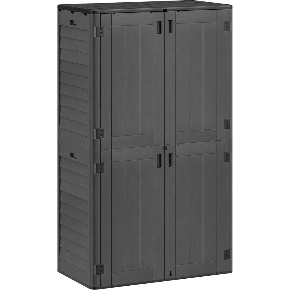 60ft Outdoor Veal Shed with Waterproof Storage, Large Cabinet, Tall Shed, Pool Storage, Resin, Lockable, Gray
60ft Outdoor Veal Shed with Waterproof Storage, Large Cabinet, Tall Shed, Pool Storage, Resin, Lockable, Gray