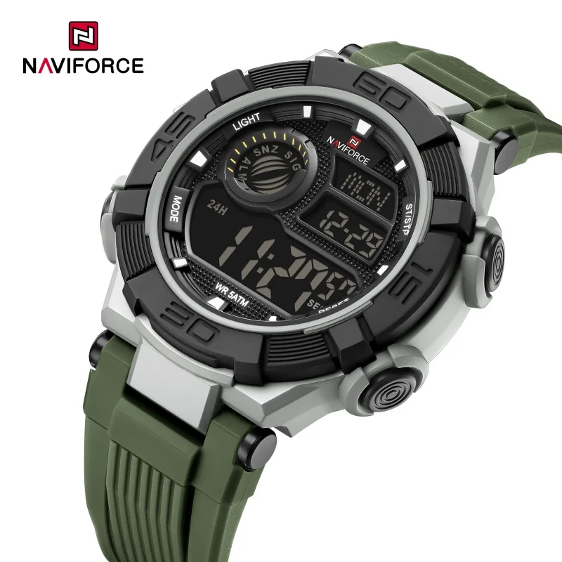 NAVIFORCE Man's Watch LCD Digital Date Week Display 50M Waterproof 24 Hour Alarm Clock Male Sports Lightweight Wristwatch NF7131
NAVIFORCE Man's Watch LCD Digital Date Week Display 50M Waterproof 24 Hour Alarm Clock Male Sports Lightweight Wristwatch NF7131