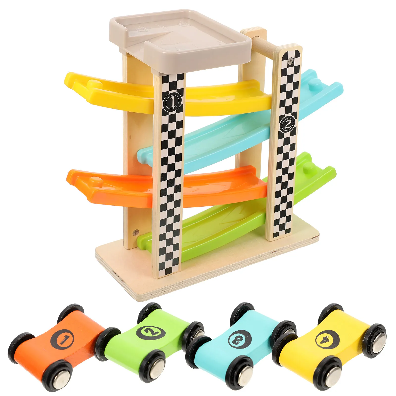 1 Set Wooden Racing Car Slide Track Kids Race Track for Boys Age 1-3 Educational Car Ramp Game Set Racing Games
1 Set Wooden Racing Car Slide Track Kids Race Track for Boys Age 1-3 Educational Car Ramp Game Set Racing Games