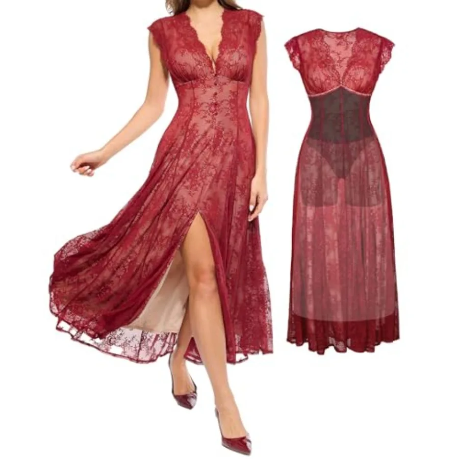 Popilush Women's Lace Formal Cocktail Sleeveless V Neck Maxi Shapewear Dress Wedding Guest Mother of Bride Split Dresses
Popilush Women's Lace Formal Cocktail Sleeveless V Neck Maxi Shapewear Dress Wedding Guest Mother of Bride Split Dresses