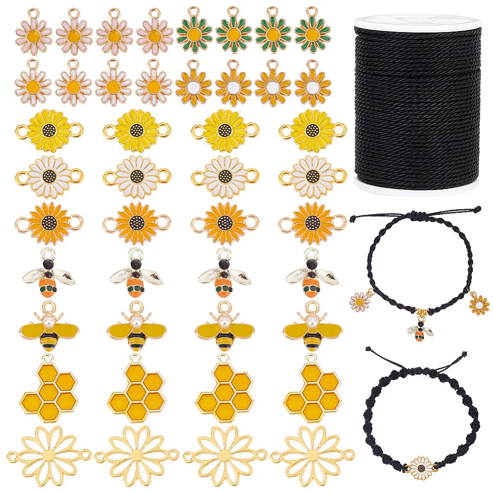 DIY Bracelet Necklace Making Kit Including Alloy Enamel Pendants & Connector Charms Waxed
DIY Bracelet Necklace Making Kit Including Alloy Enamel Pendants & Connector Charms Waxed