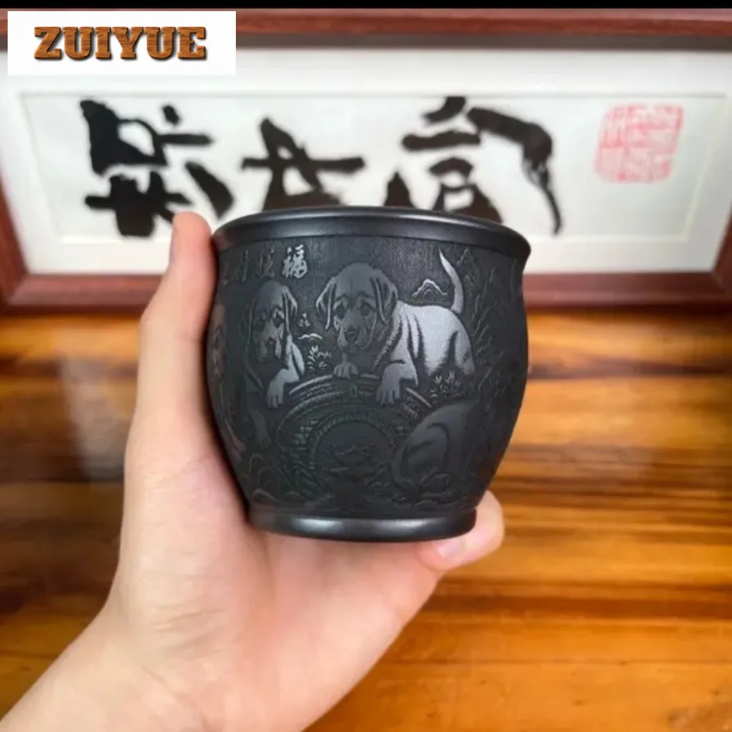 200ml Yixing Zisha Wealth Dog Teacup Elegant Tea Bowl Tea Pair Tea-tasting Fragrance Cup Jianzhan Master Cups Cafes Ornaments
200ml Yixing Zisha Wealth Dog Teacup Elegant Tea Bowl Tea Pair Tea-tasting Fragrance Cup Jianzhan Master Cups Cafes Ornaments