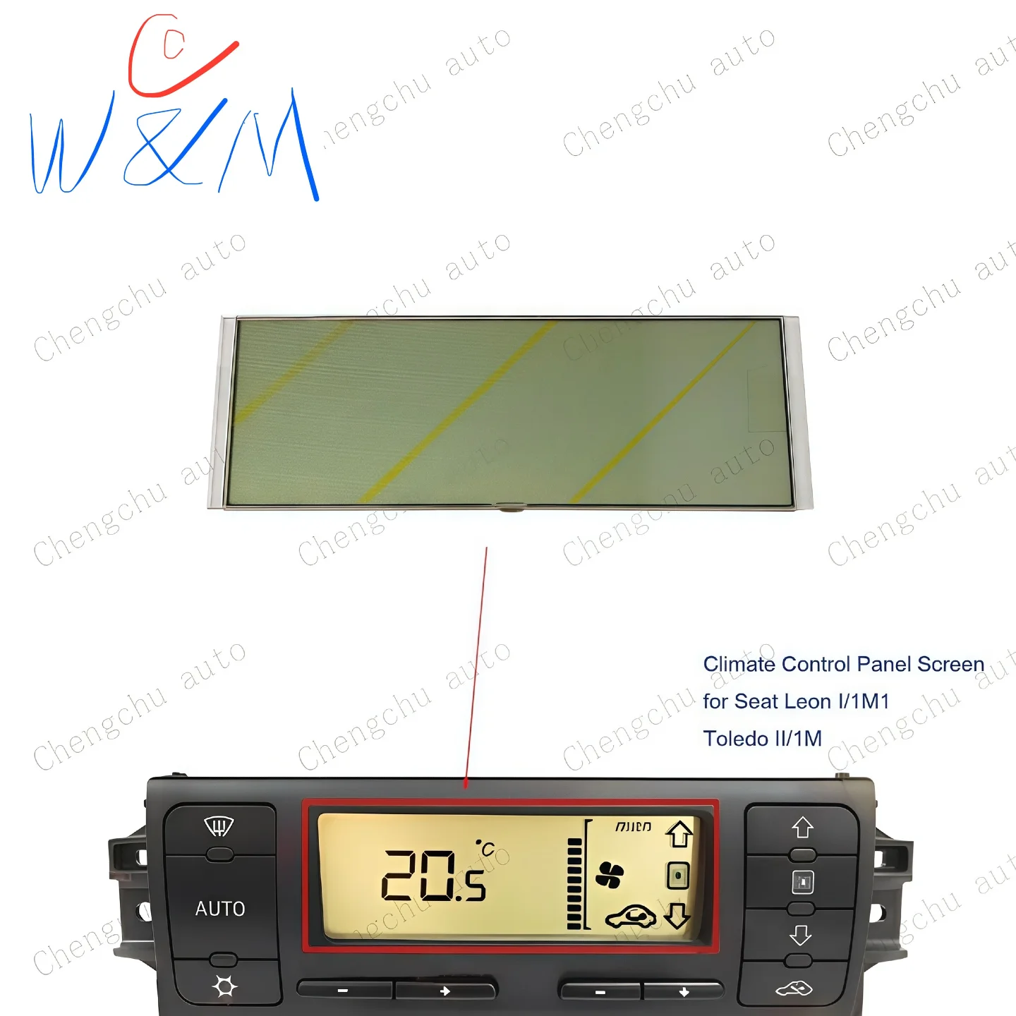 LCD Display 1M0820043E For Seat Leon Toledo Air Conditioning Climate Control Panel Pixel Repair
LCD Display 1M0820043E For Seat Leon Toledo Air Conditioning Climate Control Panel Pixel Repair