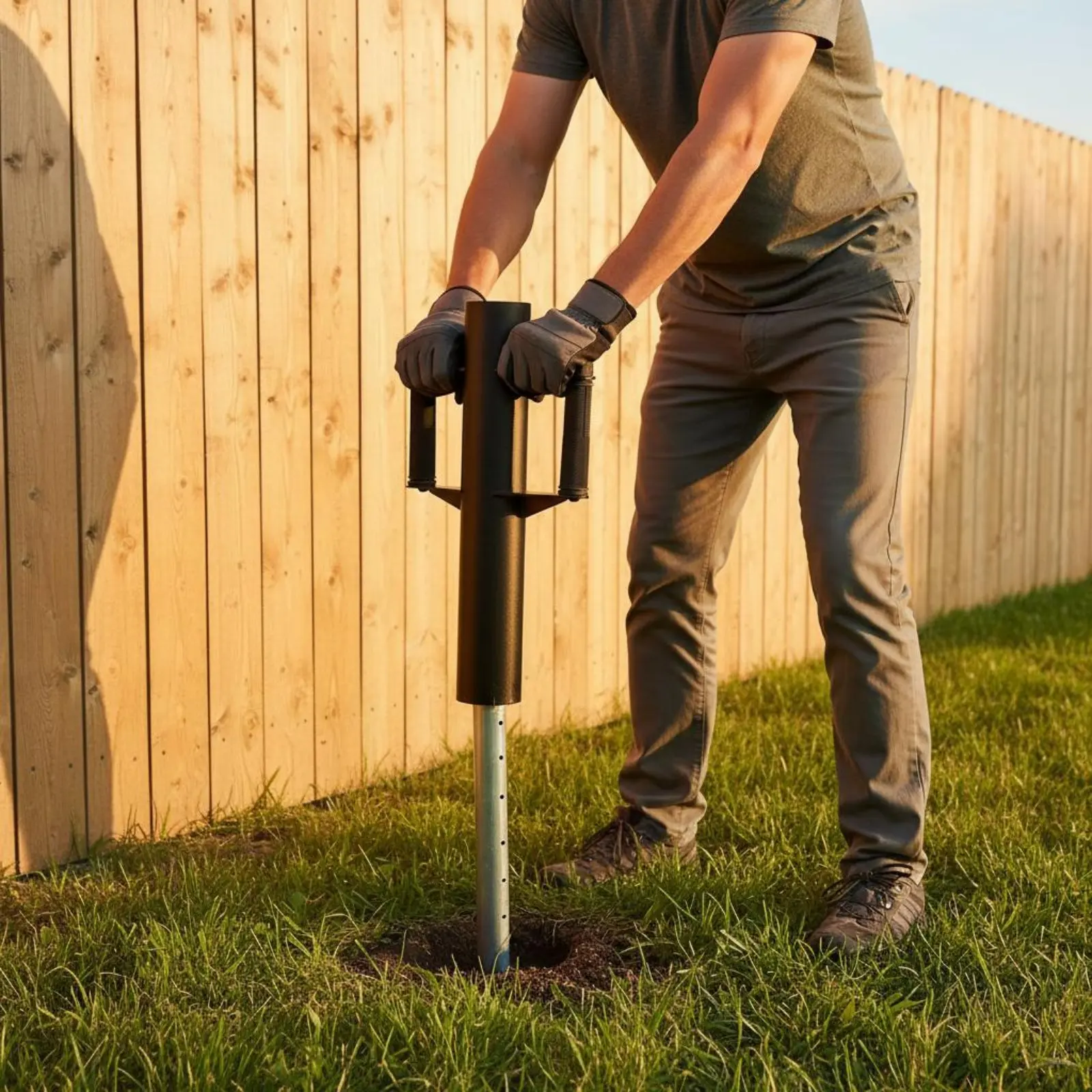 Fence Post Driver Heavy Duty Fence Stake Driver Post Pounder Easy to Use Yard Tool Rust Resistant for Farm
Fence Post Driver Heavy Duty Fence Stake Driver Post Pounder Easy to Use Yard Tool Rust Resistant for Farm