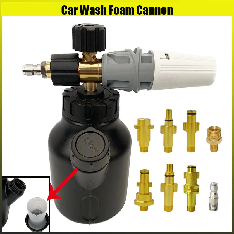 1L Pressure Washer Snow Foam Lance With Liquid Measuring Cup Car Wash for Karcher Elitech Nilfisk Daewoo Bort AR Foam Generator
1L Pressure Washer Snow Foam Lance With Liquid Measuring Cup Car Wash for Karcher Elitech Nilfisk Daewoo Bort AR Foam Generator
