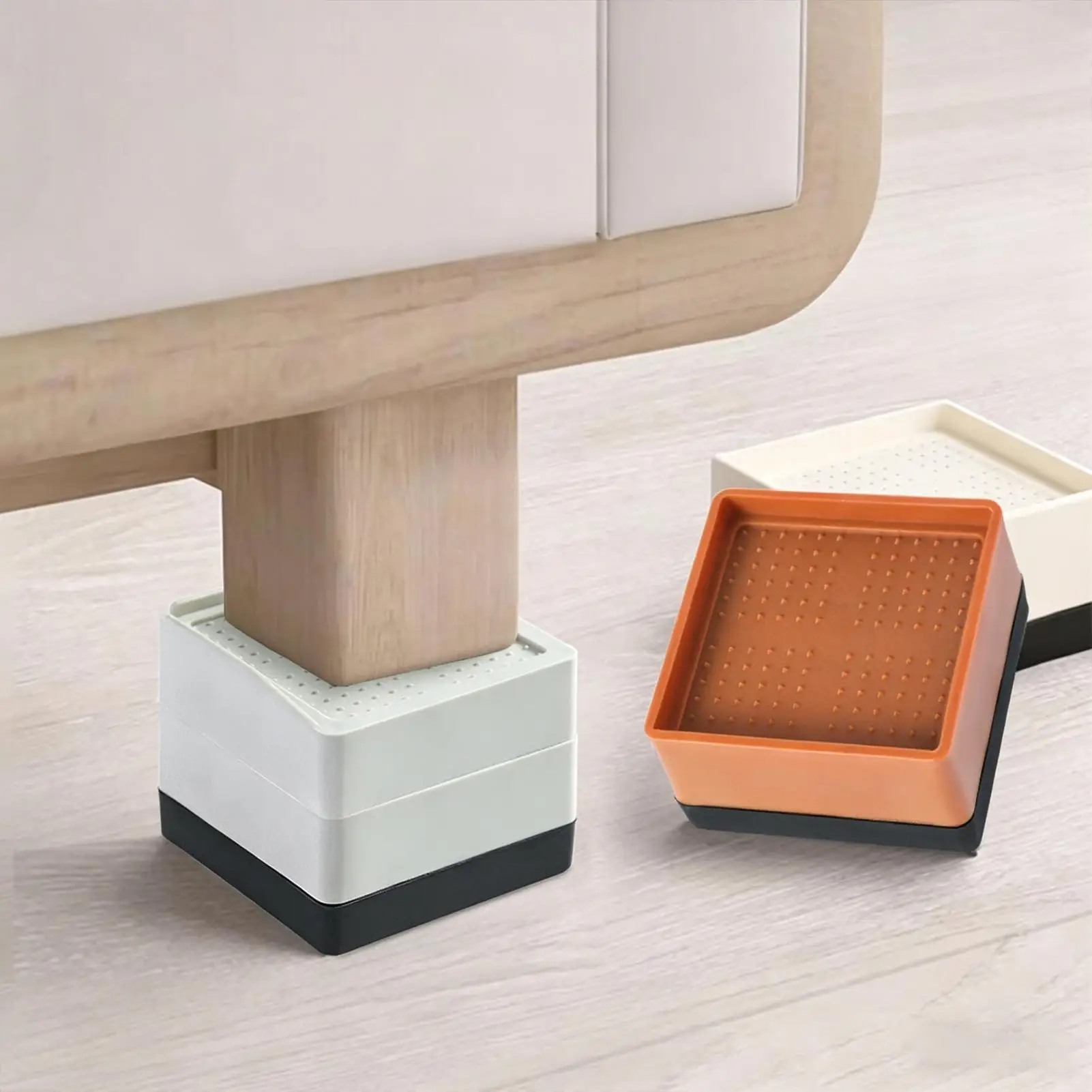 4-Pieces Square Furniture Extender Feet Sofa Lift Risers Anti Slip Silent Furniture Risers For Tables, Chairs Sofas, Beds
4-Pieces Square Furniture Extender Feet Sofa Lift Risers Anti Slip Silent Furniture Risers For Tables, Chairs Sofas, Beds
