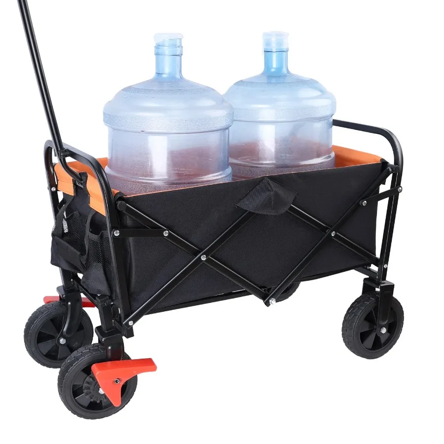 Mini Folding Wagon Garden Shopping Beach Cart Brake Orange Black Portable Collapsible Utility Cart
Mini Folding Wagon Garden Shopping Beach Cart Brake Orange Black Portable Collapsible Utility Cart