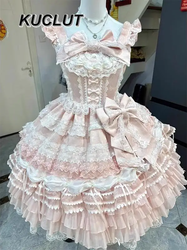 Women's Lolita Style Birthday Suspender Dresses JSK Princess Sweet and Cute Fashion 2025 New Summer Ball Gown Sleeveless Dress
Women's Lolita Style Birthday Suspender Dresses JSK Princess Sweet and Cute Fashion 2025 New Summer Ball Gown Sleeveless Dress
