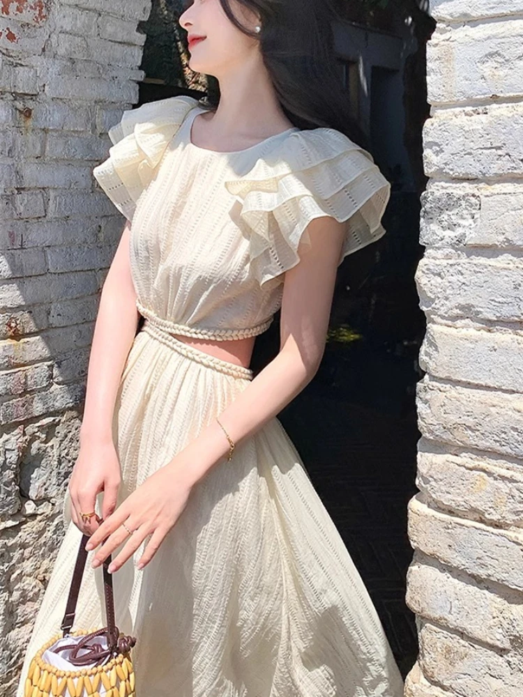 Summer New Elegant Midi Hollow Out Dress Women Vintage Party Dress Fashion Sexy Beach Party Vestidos One Piece Dress Korean
Summer New Elegant Midi Hollow Out Dress Women Vintage Party Dress Fashion Sexy Beach Party Vestidos One Piece Dress Korean