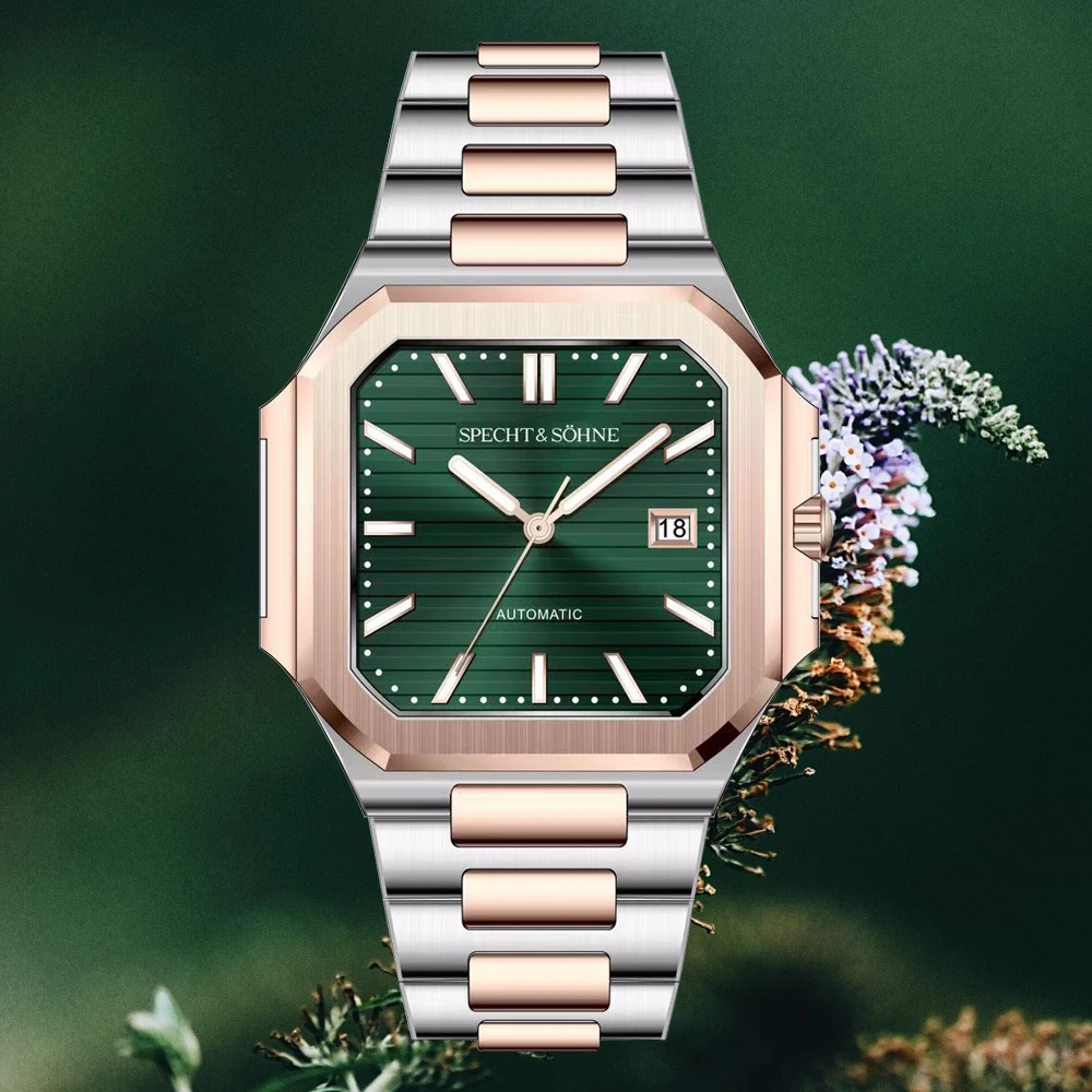 Specht & Söhne Square Automatic Watches Men Japan Miyota 8215 Movement 40MM Stainless Steel Sapphire Crystal 50M Waterproof
Specht & Söhne Square Automatic Watches Men Japan Miyota 8215 Movement 40MM Stainless Steel Sapphire Crystal 50M Waterproof
