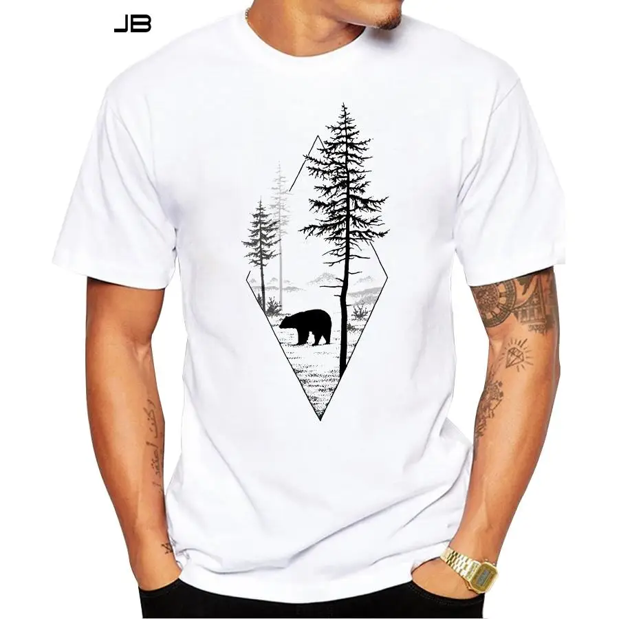 2021 Forest Bear Men T-Shirt Short Sleeve Casual T Shirt Hipster Black Bear Printed Tee O-Neck Summer Tops
2021 Forest Bear Men T-Shirt Short Sleeve Casual T Shirt Hipster Black Bear Printed Tee O-Neck Summer Tops