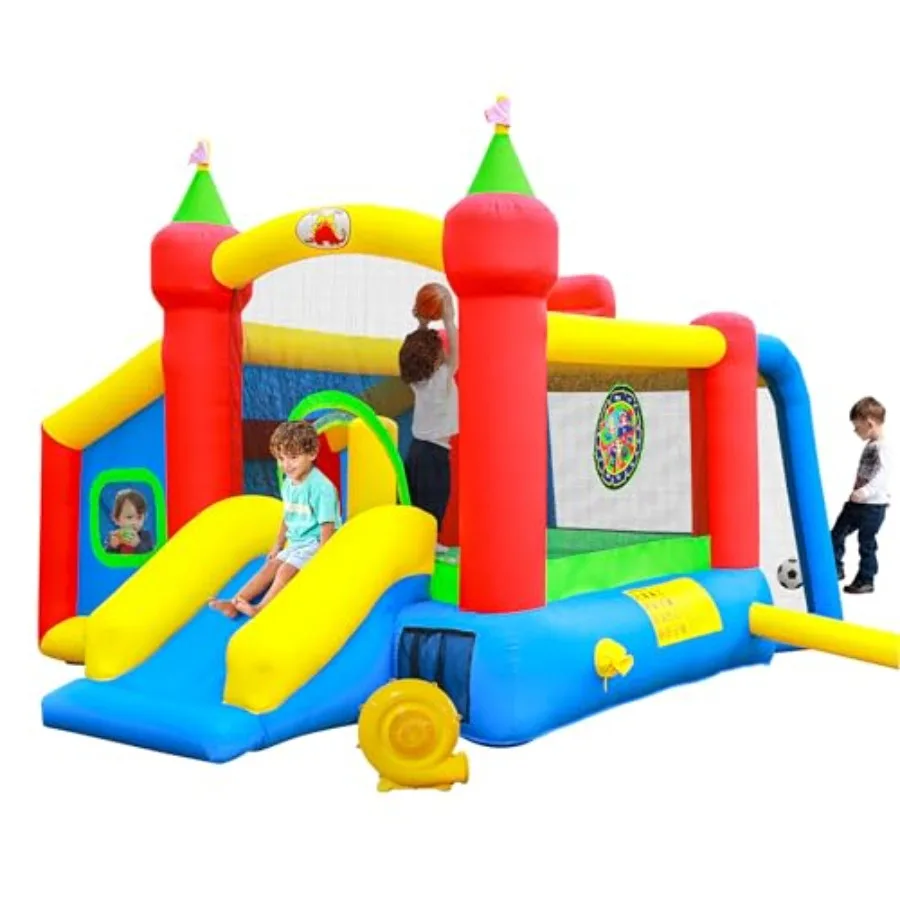 Inflatable Bounce House Jumping Castle Slide with Blower Bouncer with Ball Pit Blue and Yellow Safety PVC Material Fun Outdoor
Inflatable Bounce House Jumping Castle Slide with Blower Bouncer with Ball Pit Blue and Yellow Safety PVC Material Fun Outdoor