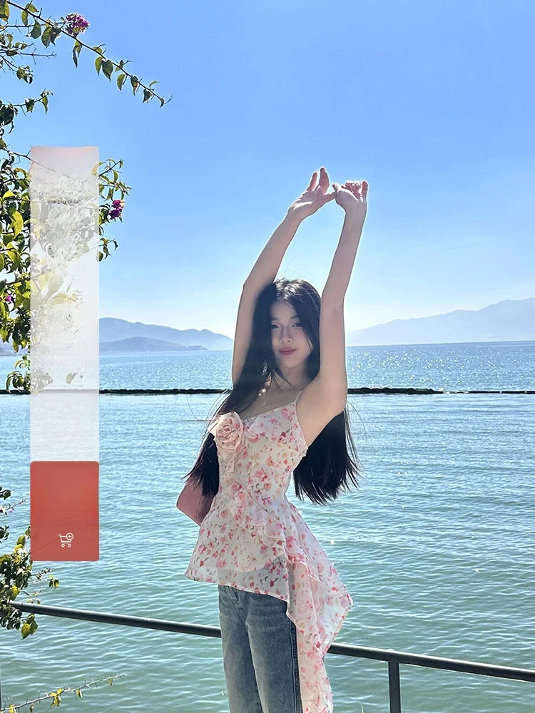 Летний женский топ-майка с завязками на талии, из хлопковой смеси, удобный для повседневной носки
Летний женский топ-майка с завязками на талии, из хлопковой смеси, удобный для повседневной носки