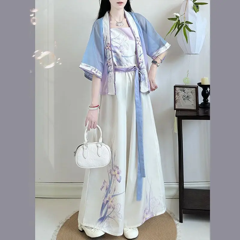 Women's Hanfu Cardigan Short Shirt Summer Song Pants Han Elements Daily Set
Women's Hanfu Cardigan Short Shirt Summer Song Pants Han Elements Daily Set