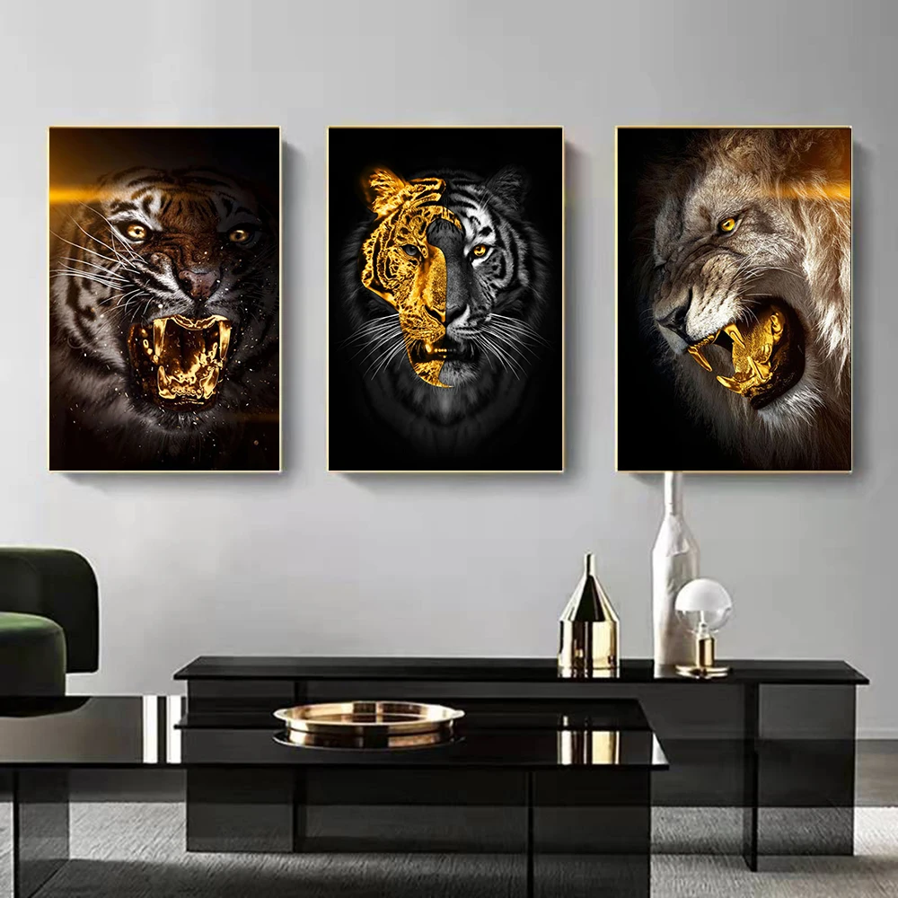 Tiger Lion Leopard Animal Posters and Prints Canvas Painting Poster Wall Art Picture for Living Room Home Decoration
Tiger Lion Leopard Animal Posters and Prints Canvas Painting Poster Wall Art Picture for Living Room Home Decoration